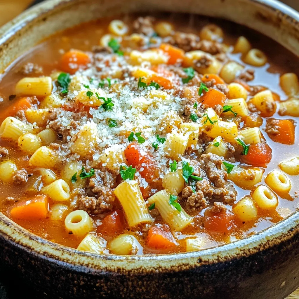 Classic Beef &#038; Tomato Macaroni Soup: A Heartwarming Delight