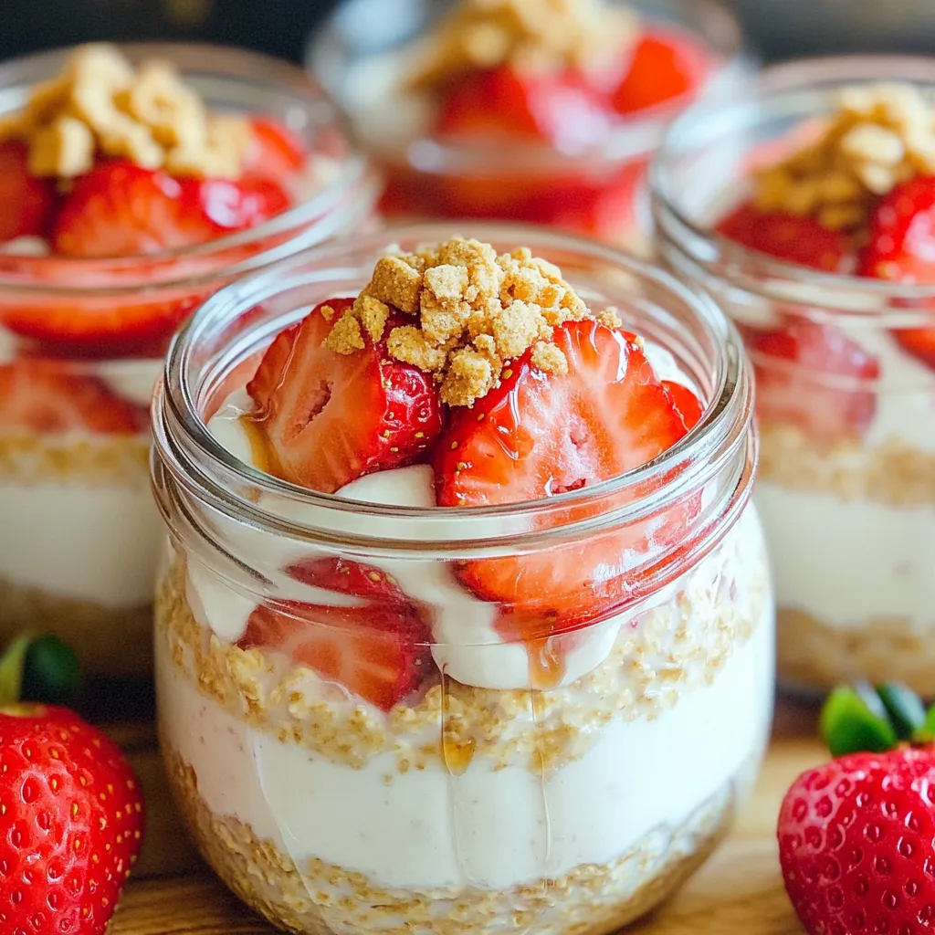 Strawberry Cheesecake Overnight Oats Easy and Tasty Recipe