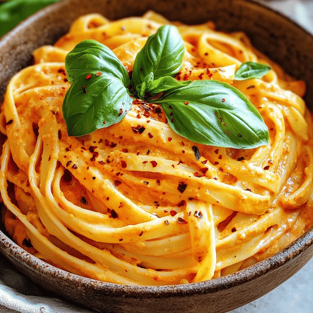 Creamy Roasted Red Pepper Pasta Quick and Tasty Meal