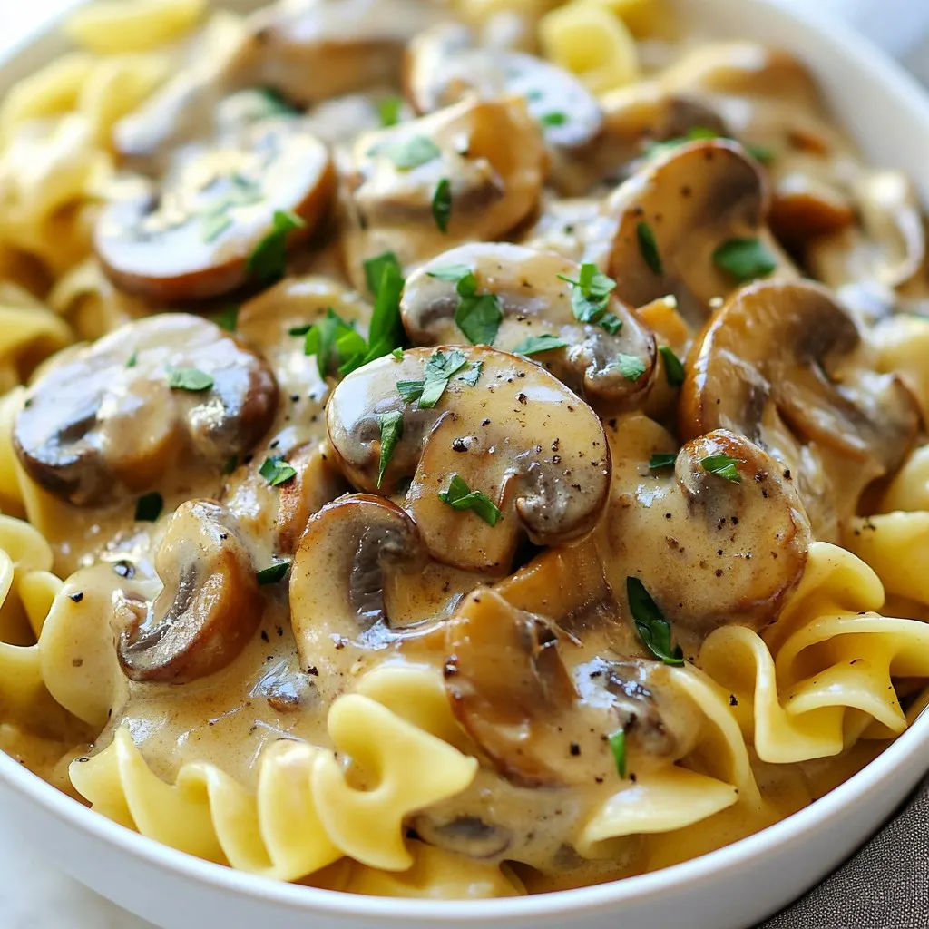 Vegan Mushroom Stroganoff Creamy Flavorful Dish