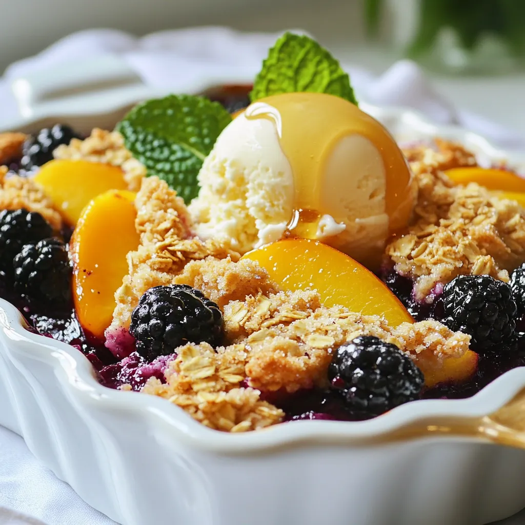 Blackberry Peach Crisp Flavorful and Easy Recipe