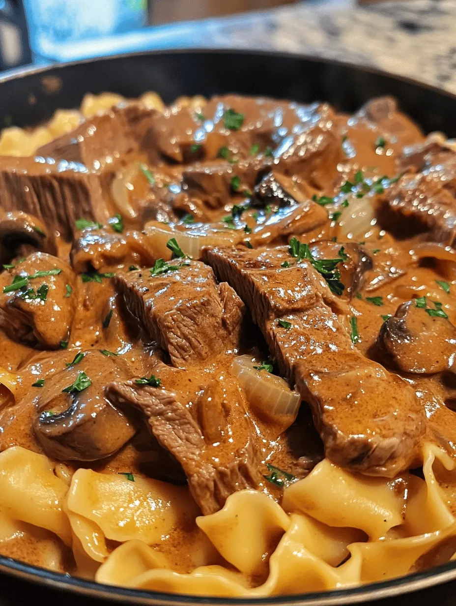 Creamy Beef Stroganoff with Egg Noodles: A Comfort Food Classic