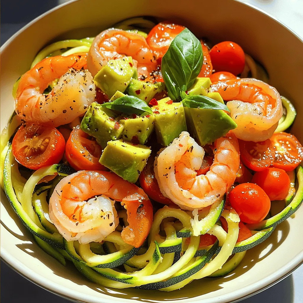 Savory Summer Shrimp Zoodle Bowls Flavorful and Fresh