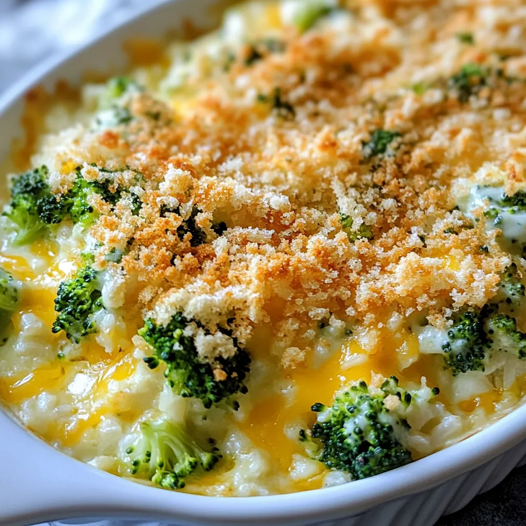 Cheesy Broccoli Rice Casserole Fast and Simple Dish