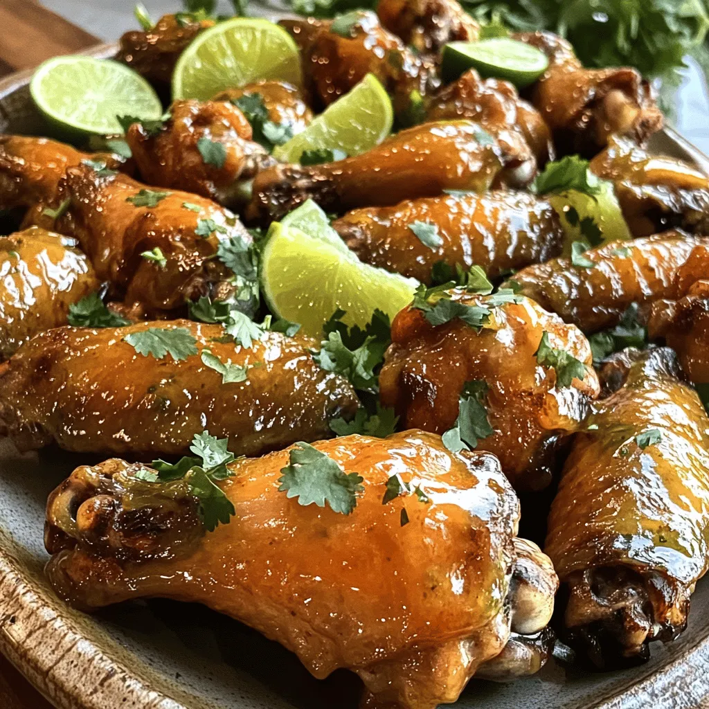 - 2 lbs chicken wings - 1/4 cup orange juice - 1/4 cup lime juice - 1 tablespoon lime zest