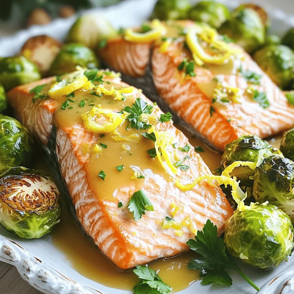 Sheet Pan Lemon Dijon Salmon &#038; Brussels Delight