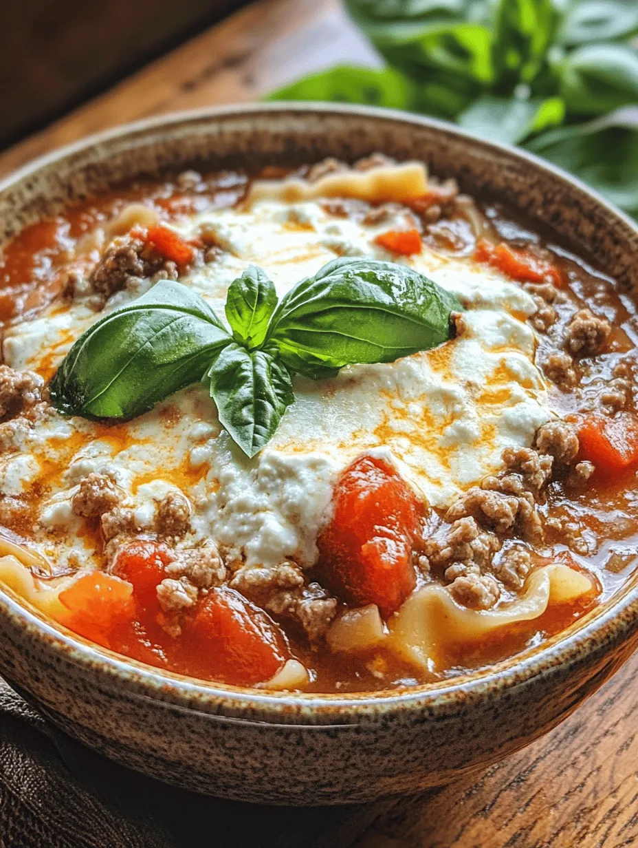 High Protein Lasagna Soup: A Hearty and Nutritious Meal