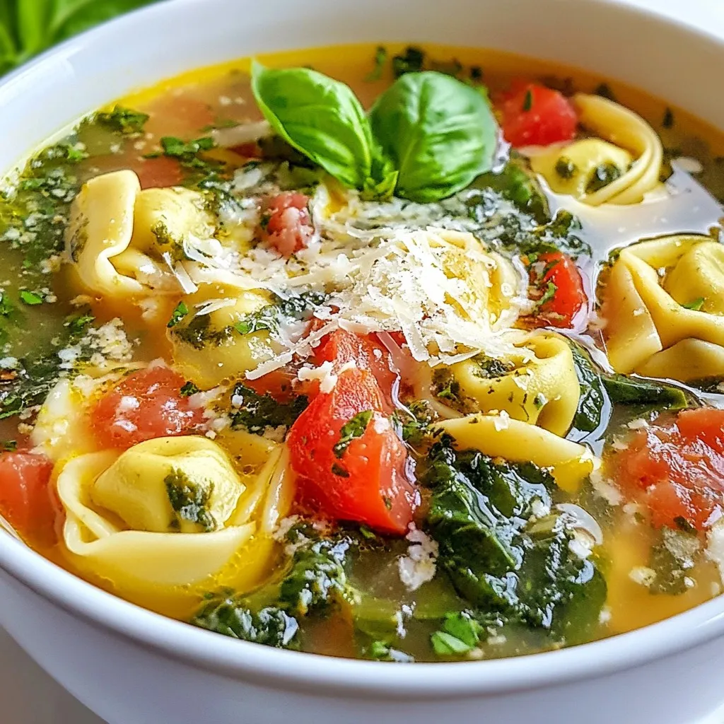 Spinach Tortellini Soup Hearty and Flavorful Meal