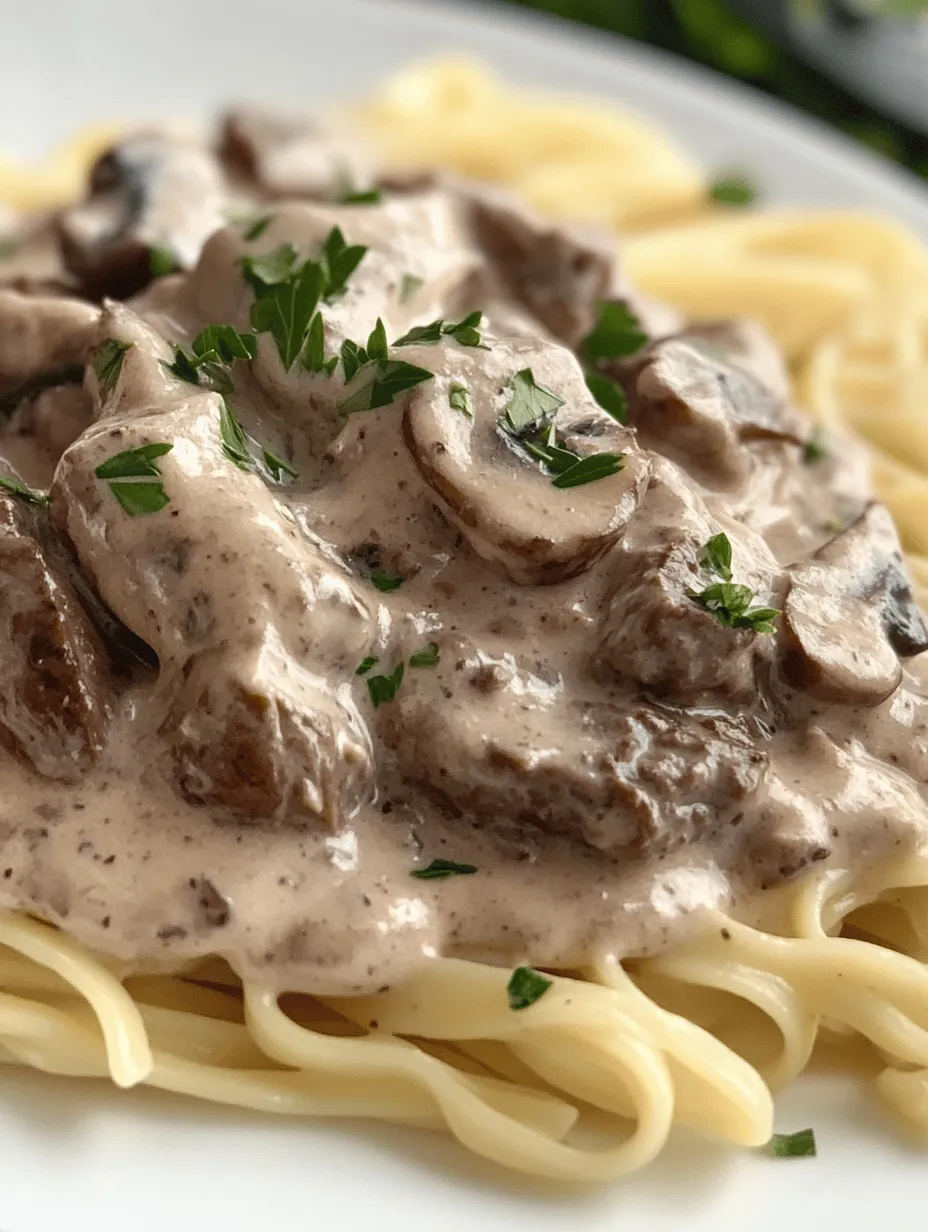 Creamy Beef Stroganoff Delight: A Comforting Classic