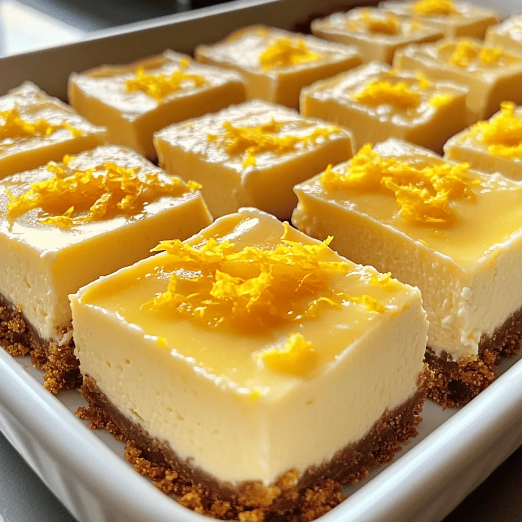 Lemon Cheesecake Squares Refreshing Dessert Delight