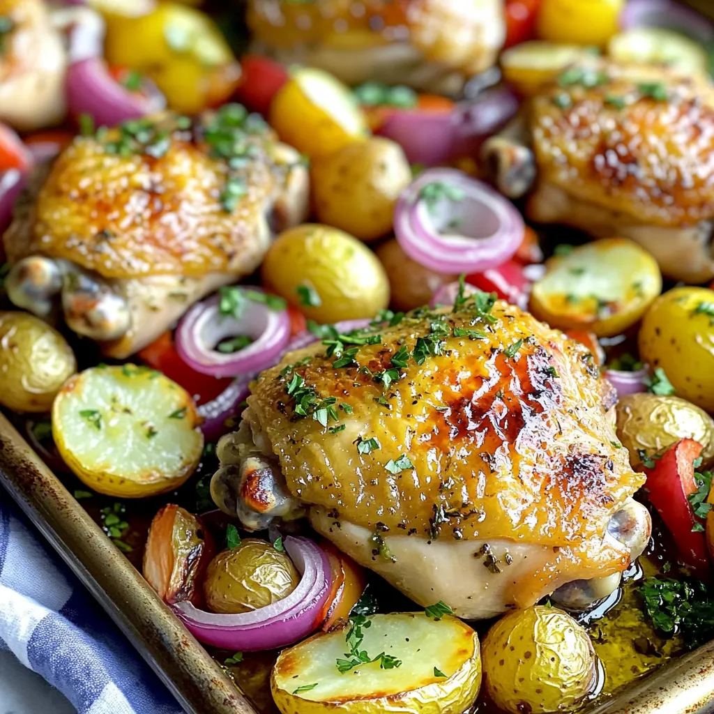 Sheet-Pan Greek Chicken &#038; Potatoes Flavorful Dish