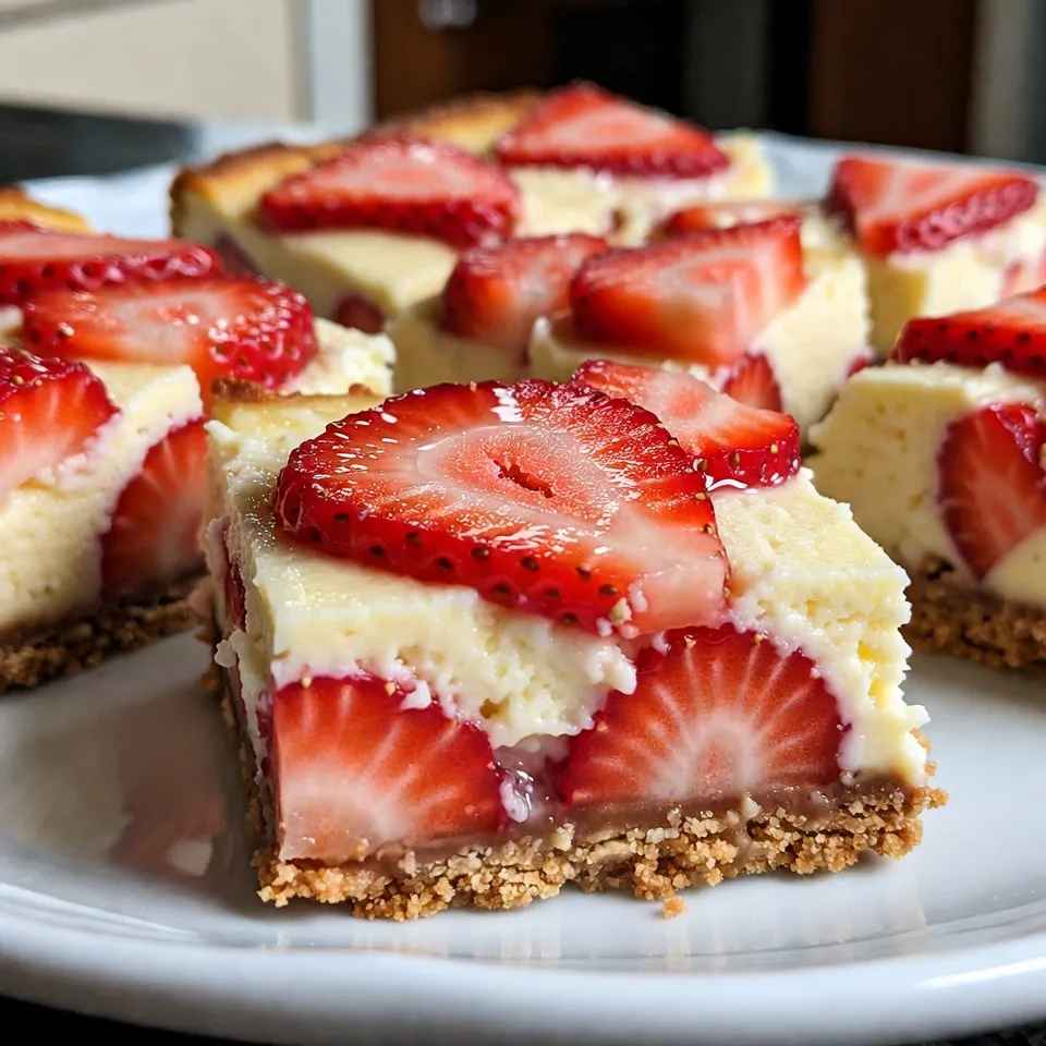 Strawberry Cheesecake Bars Delicious and Simple Recipe