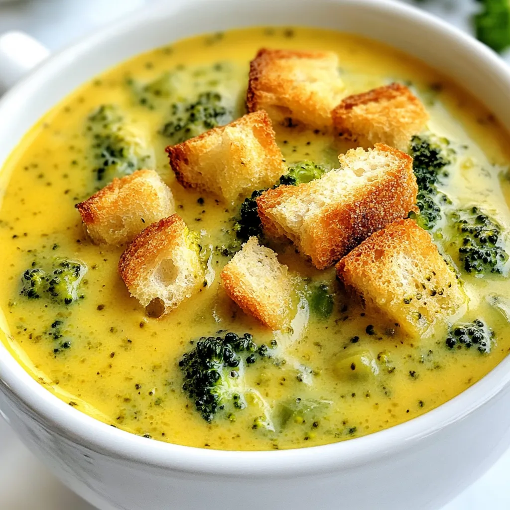 Creamy Broccoli Cheddar Soup Savory and Simple Recipe
