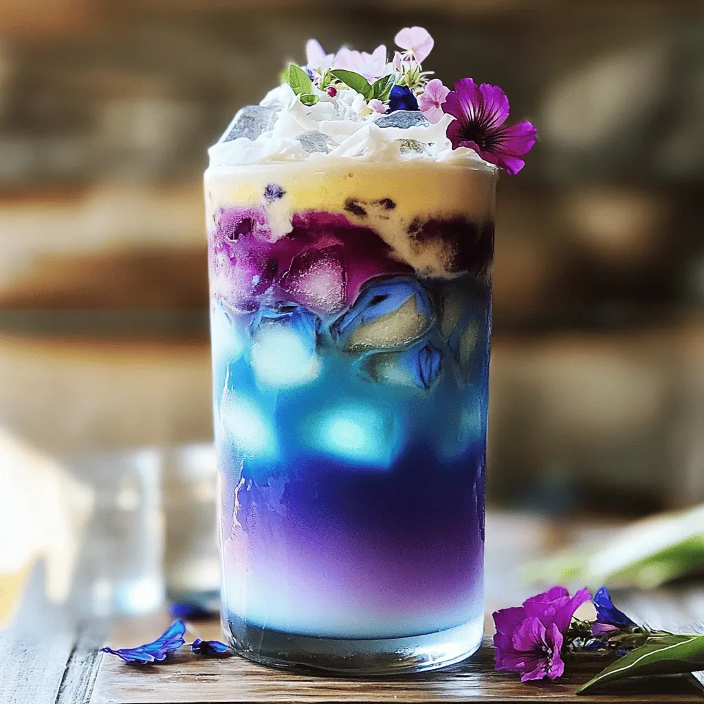 Craft Your Colorful Iced Butterfly Pea Tea Latte Easily