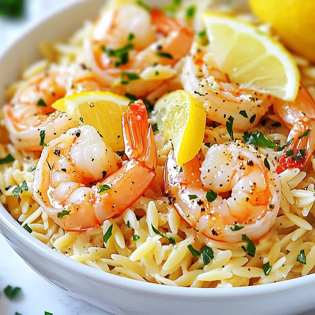 Lemon Garlic Shrimp Orzo Satisfying and Simple Dish