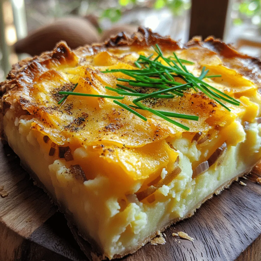 The Irish Potato Pie is a cozy dish. It is rich and creamy. The main ingredient is, of course, potatoes. I recommend using large, starchy potatoes like russets. They mash well and create a fluffy filling.