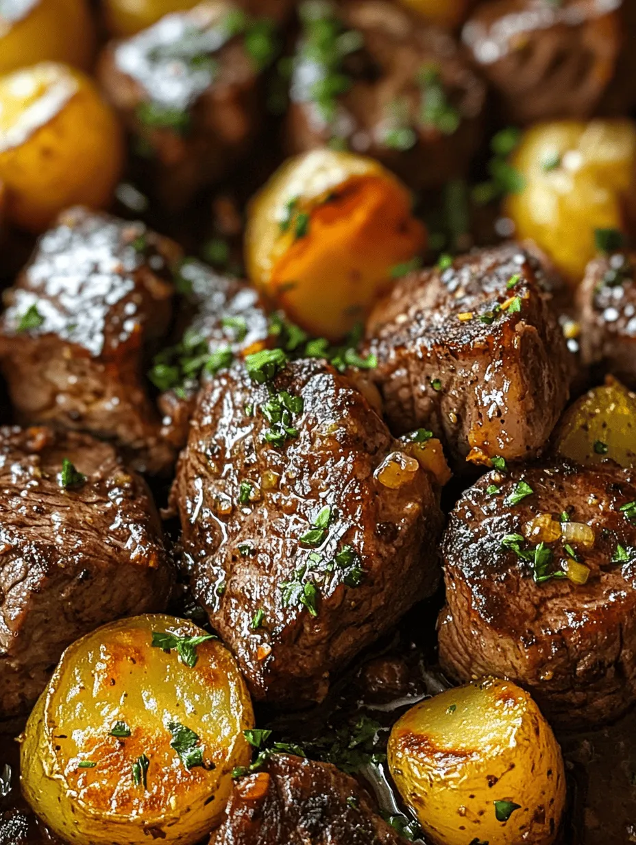 Garlic Butter Steak Bites and Potatoes Recipe