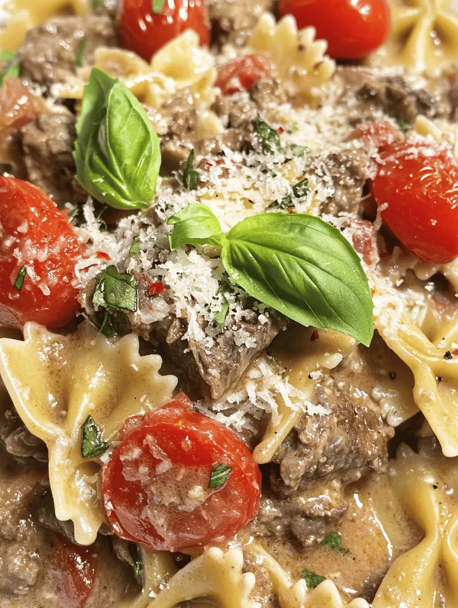 Creamy Beef and Bowtie Pasta Recipe