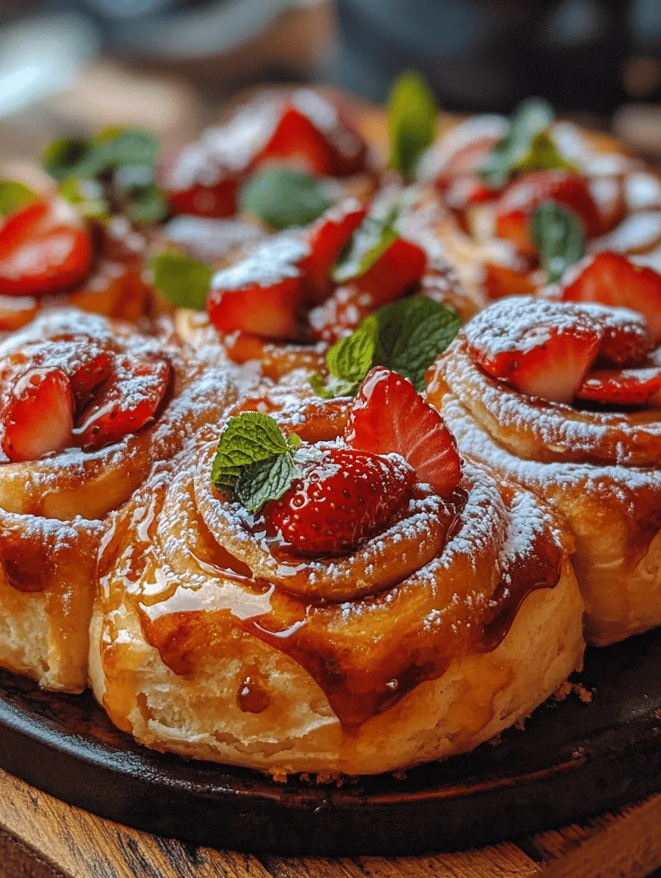Indulge in Homemade Strawberry Cheesecake Sweet Rolls: A Perfect Delight for Any Occasion