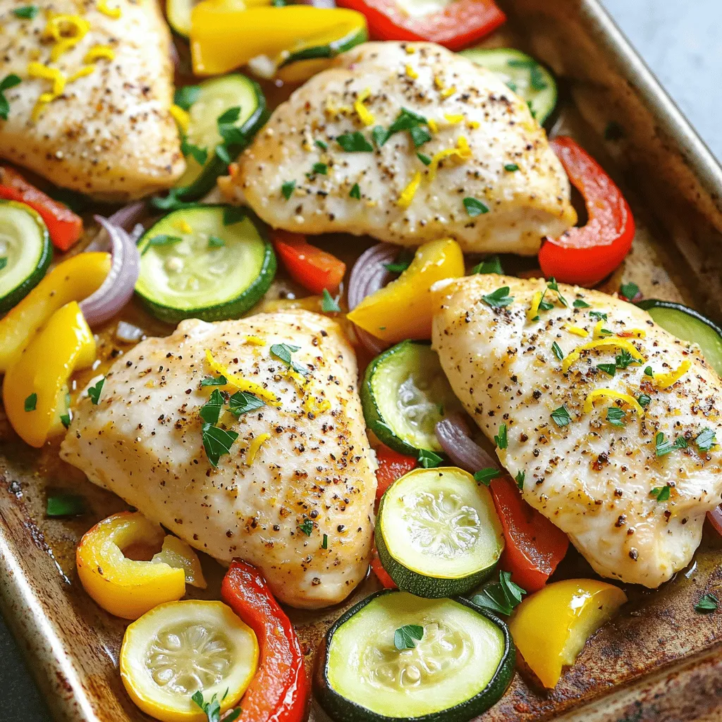 Lemon Pepper Chicken Veggie Bake Sheet Pan Delight