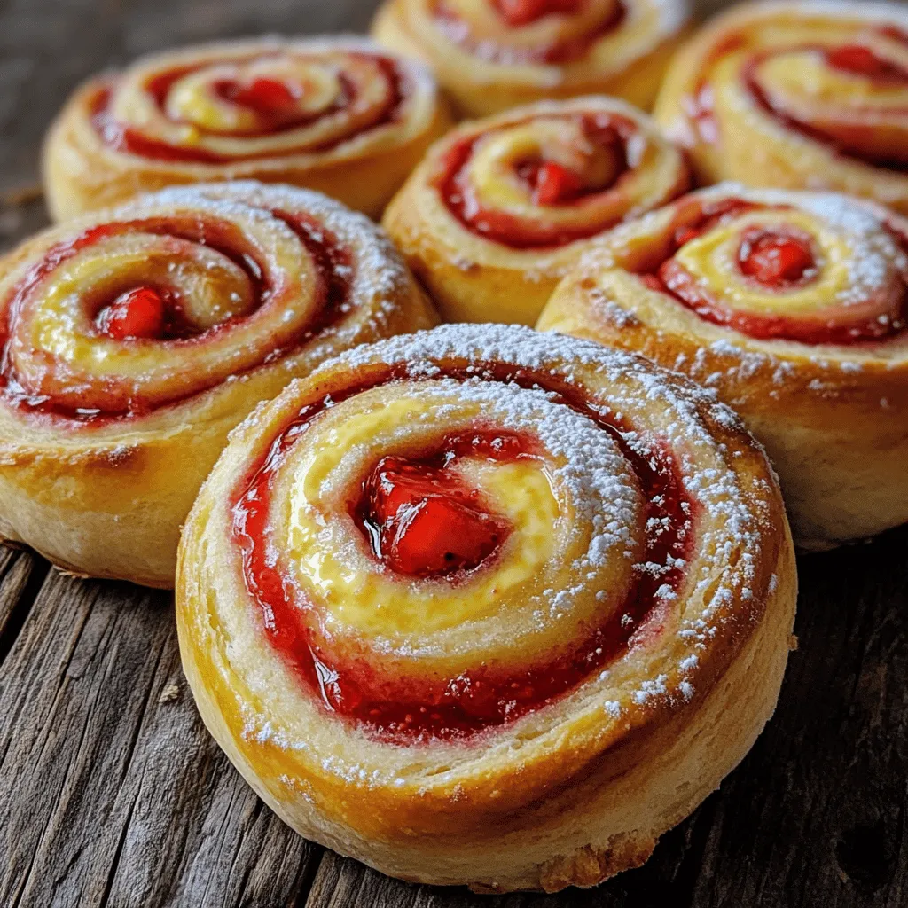 Strawberry Cheesecake Sweet Rolls Delightful Dessert Recipe