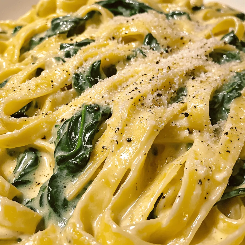Savory Creamed Spinach Pasta Delightful and Creamy Dish
