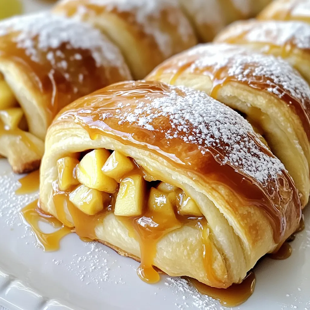 Caramel Apple Stuffed Crescent Rolls Delightful Treat
