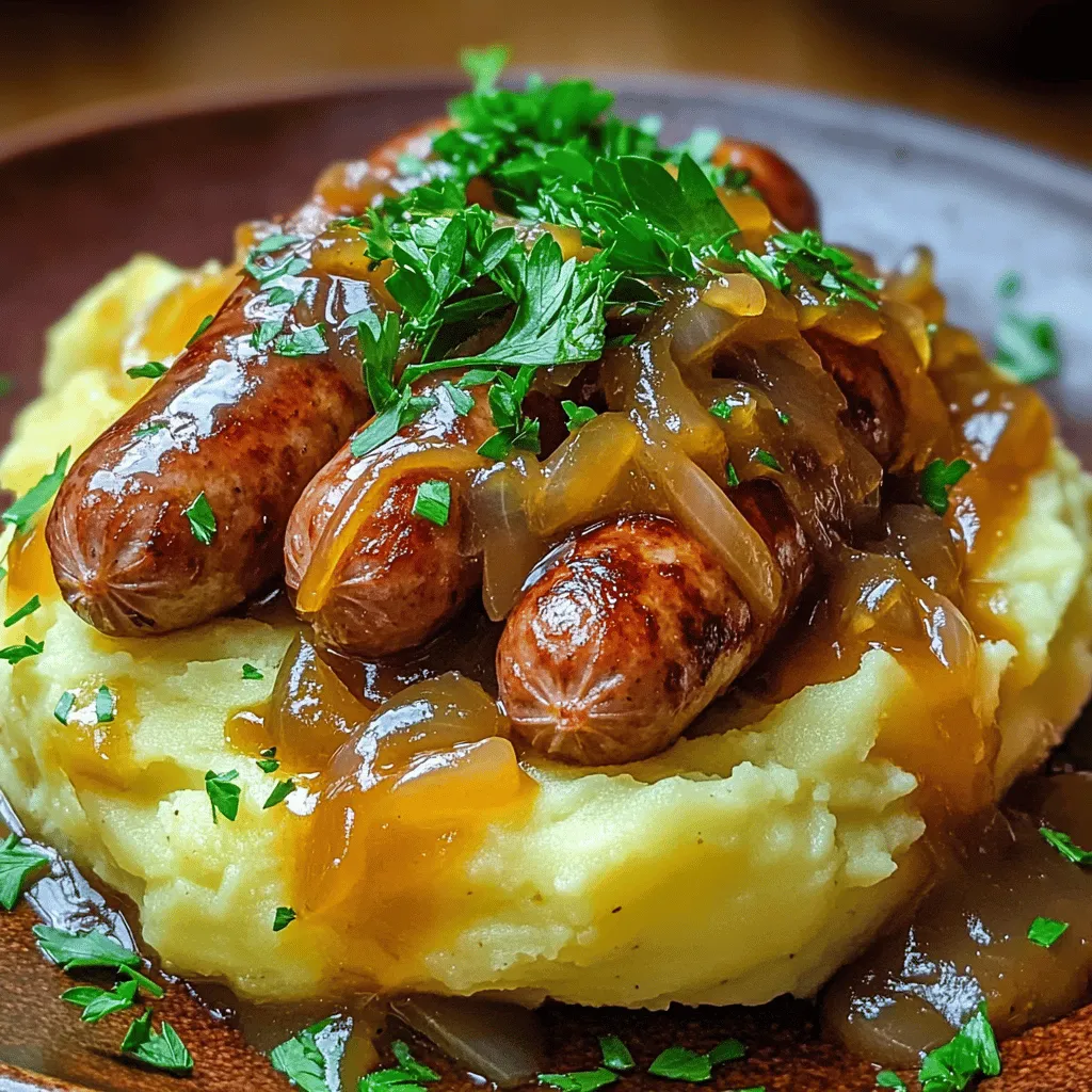 - 4 high-quality pork or chicken sausages - 1 pound Yukon gold potatoes - ½ cup milk - 4 tablespoons unsalted butter