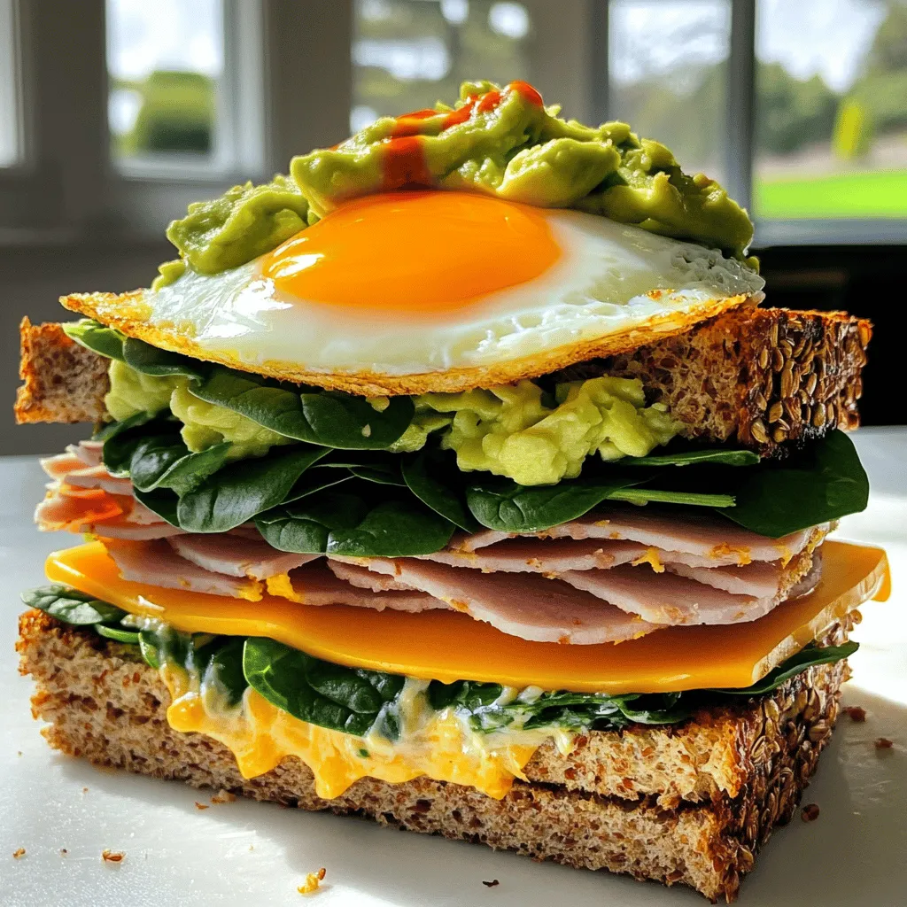 Choosing the best ingredients for your egg and ham breakfast sandwich is key. Start with fresh bread. Whole grain bread adds a nutty flavor and good texture. It also keeps the sandwich healthy. Use thick slices to hold all the fillings.