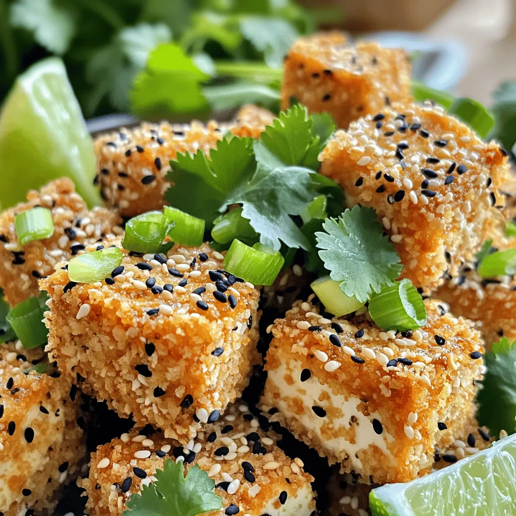 Spicy Sesame Crusted Tofu Crunchy and Flavorful Dish