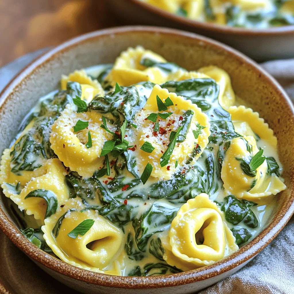 One-Pot Creamy Spinach Tortellini Simple Dinner Choice