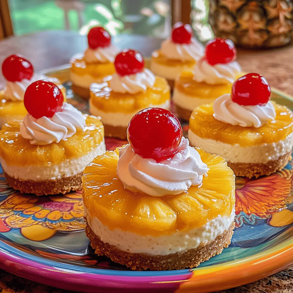 Mini Pineapple Upside-Down Cheesecakes Delightful Treat