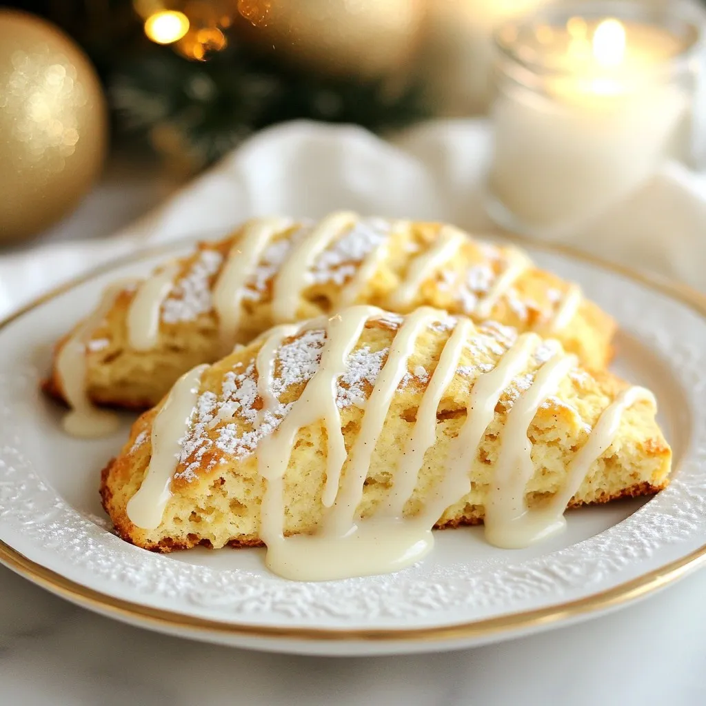 Eggnog Cinnamon Scones Perfect for Holidays Treats