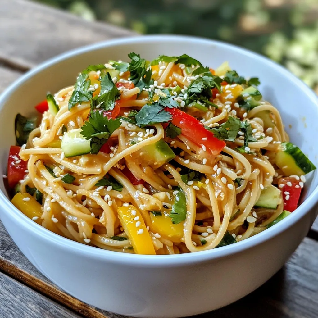 Sesame Peanut Cold Noodle Salad Fresh and Flavorful Meal