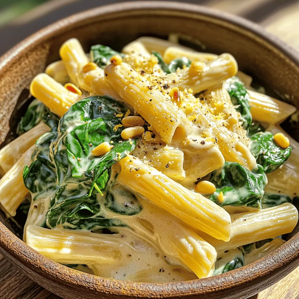 Creamy Spinach Pasta Rich and Flavorful Delight