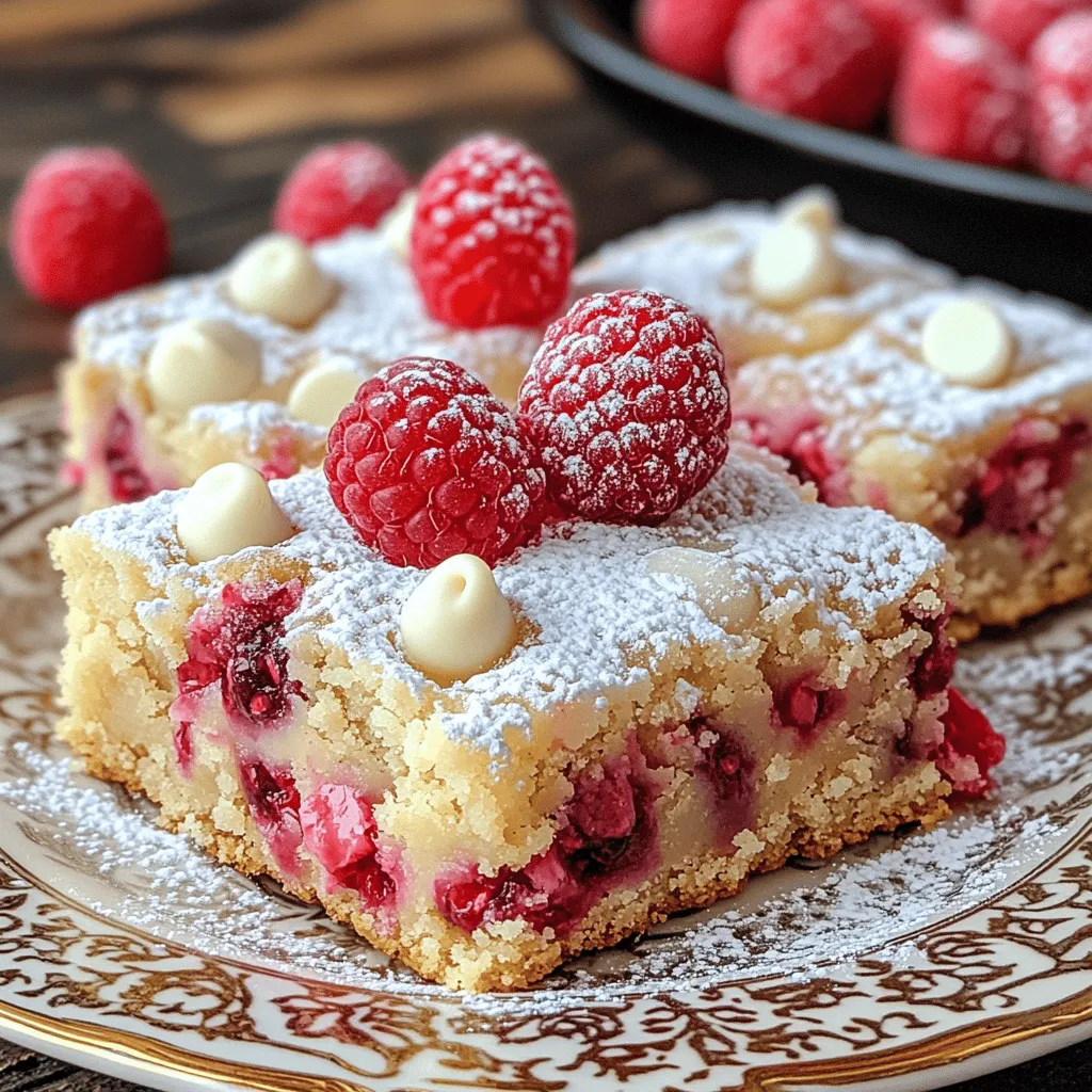 White Chocolate Raspberry Blondies Delightful Treats