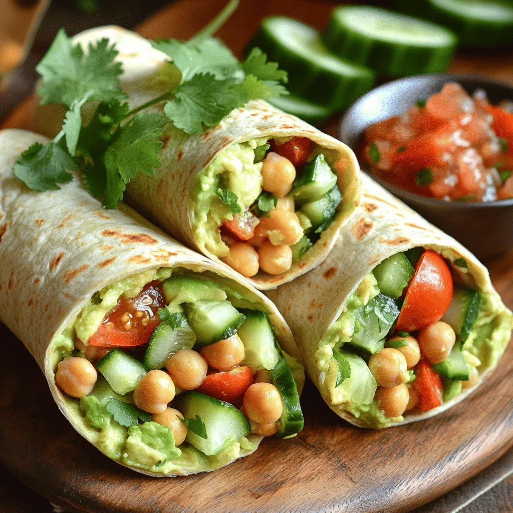 Chickpea Avocado Salad Wraps Fresh and Flavorful Meal