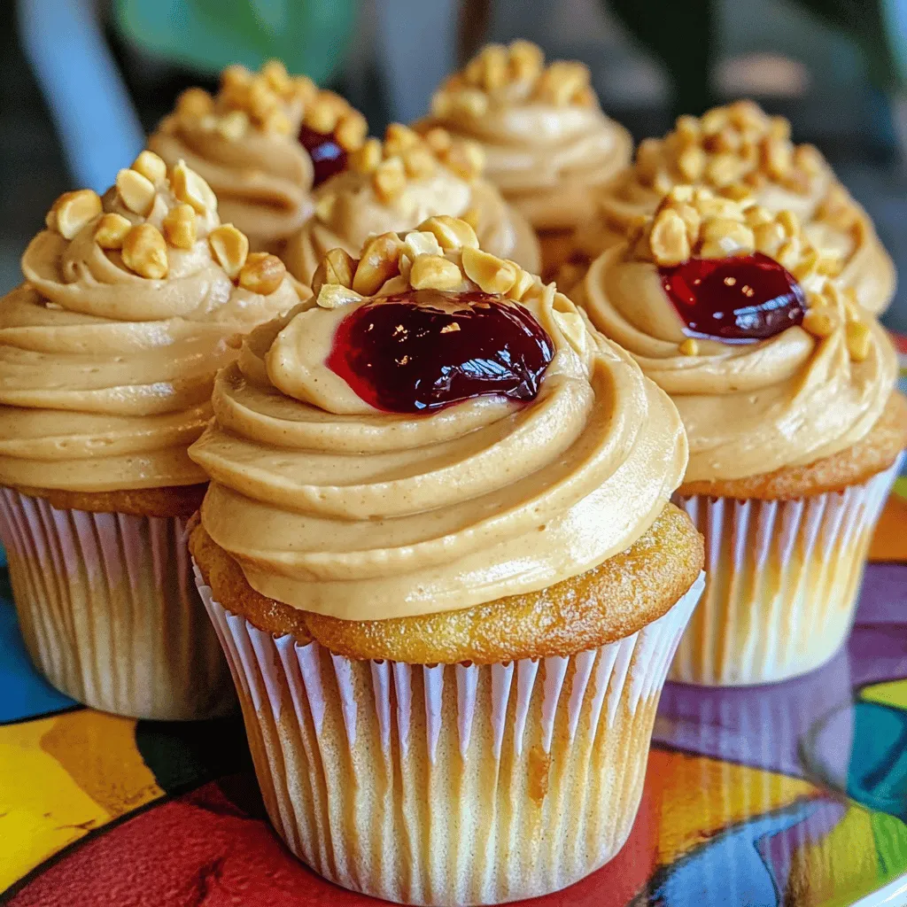 Peanut Butter and Jelly Cupcakes Delightful Treats