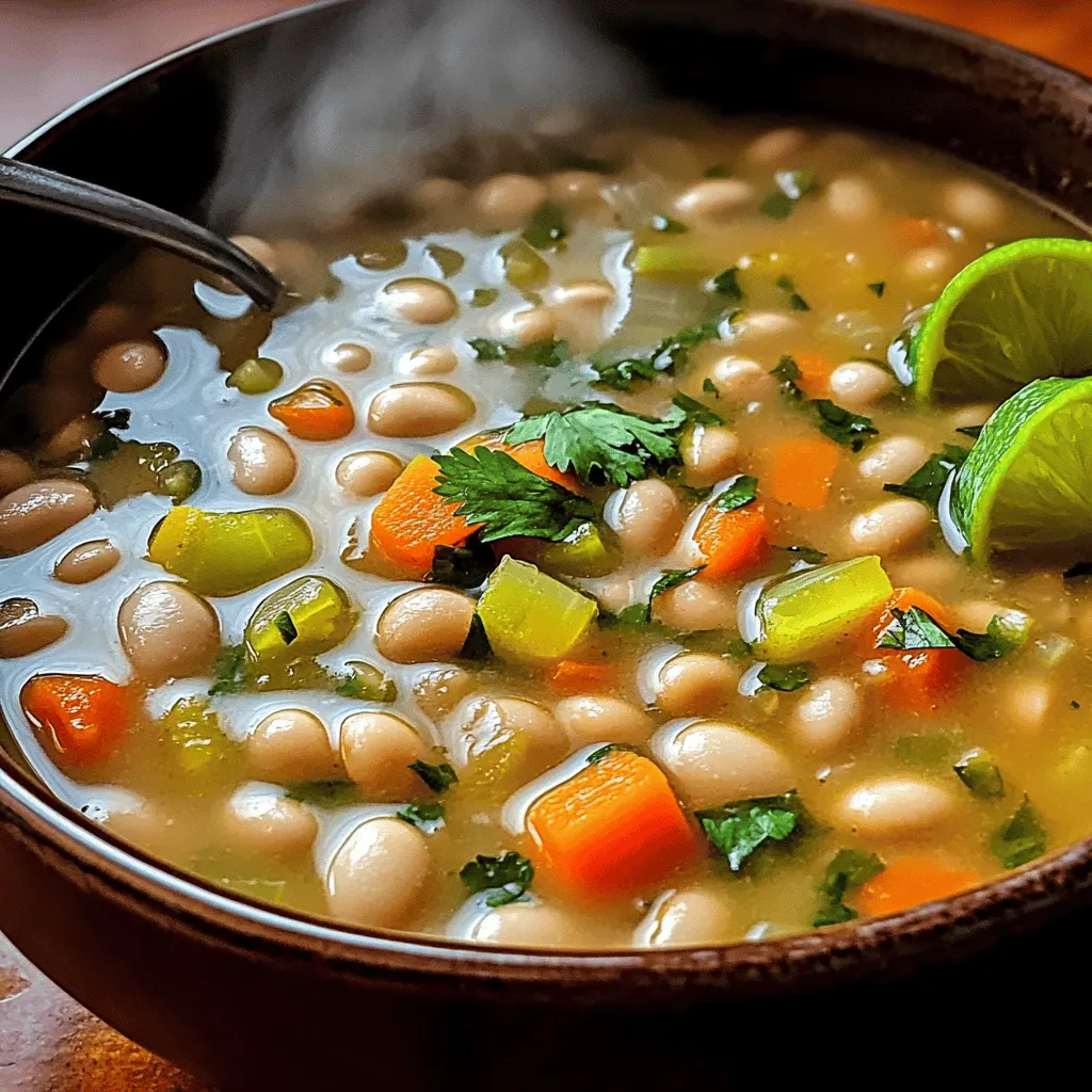 In Cuban white bean soup, the right ingredients make a big difference. The base of this soup is the beans. You can use cannellini or navy beans. They are creamy and hold flavor well. Soak them overnight to make them tender. This step is key for a smooth soup.