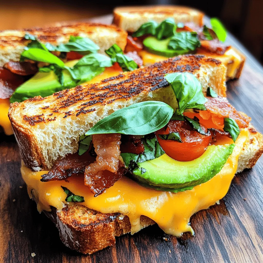 Avocado Bacon Grilled Cheese Sandwich Delight