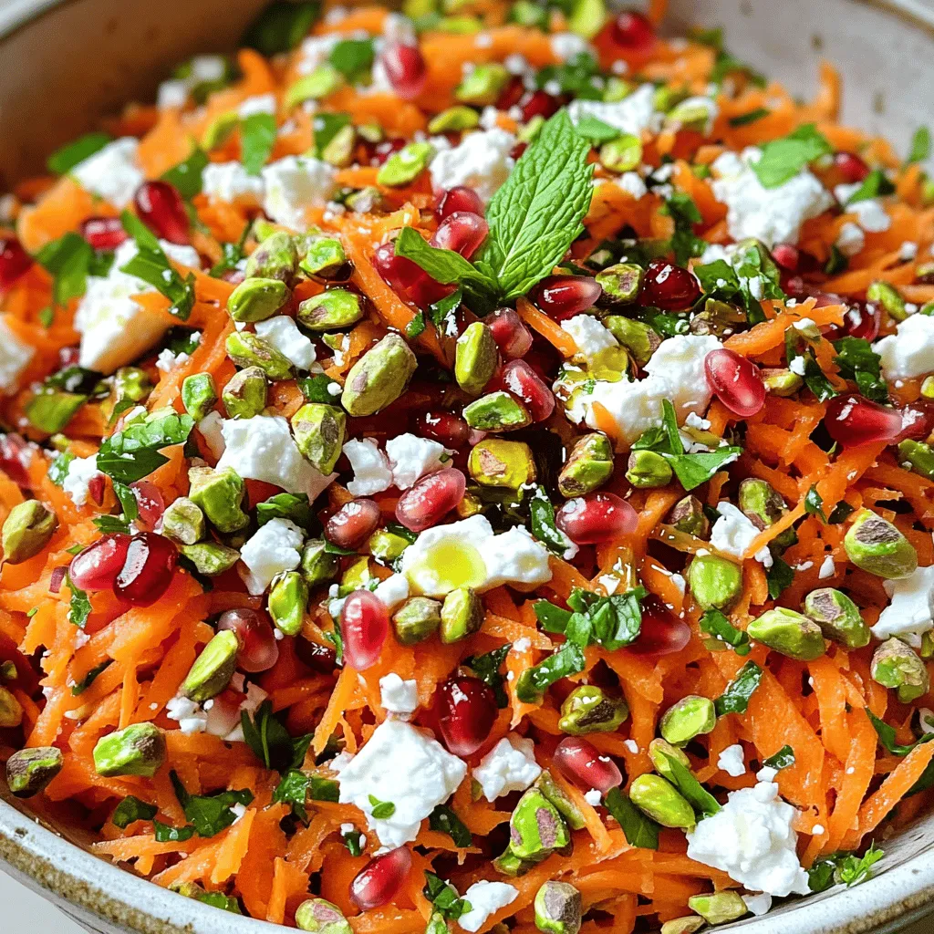 To make a vibrant and tasty carrot salad, gather these fresh ingredients: