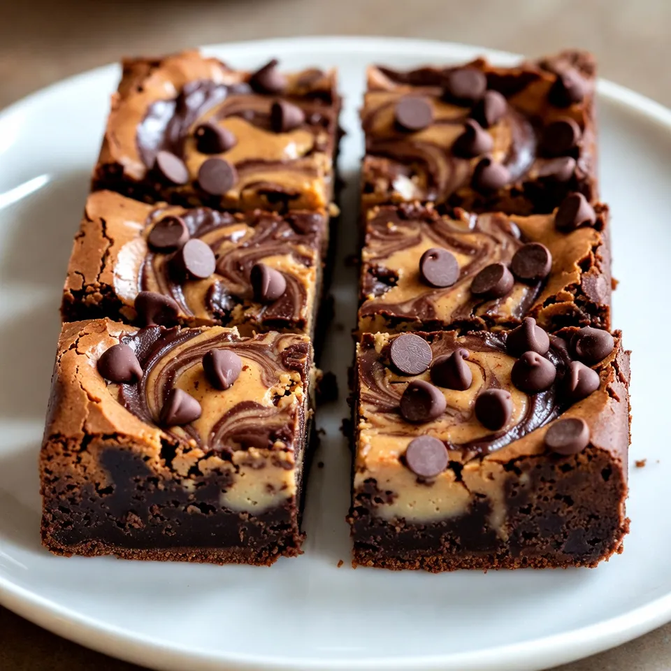 Peanut Butter Chocolate Swirl Brownies Delightful Treat