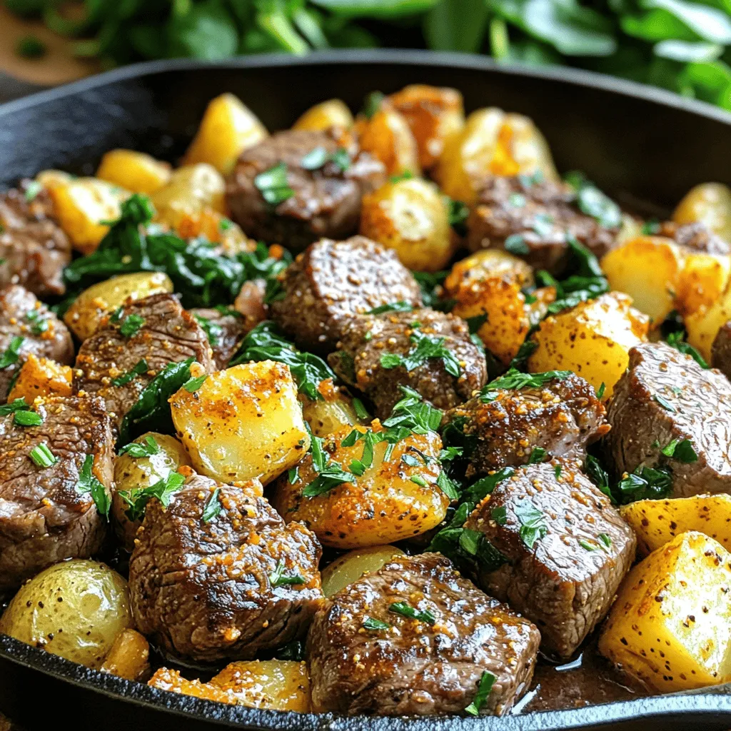 Garlic Butter Steak and Potato Skillet Delight