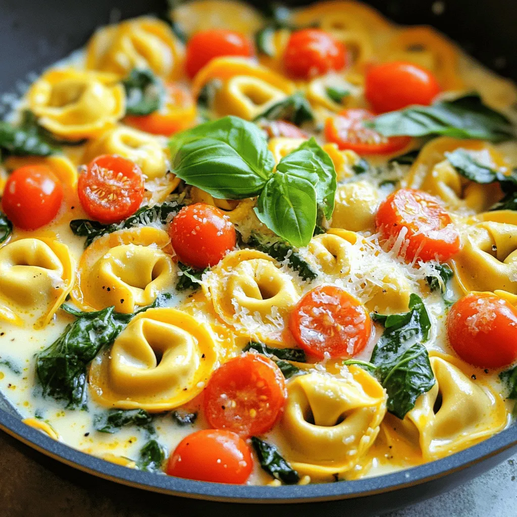 One-Pan Creamy Tuscan Tortellini Easy Dinner Recipe