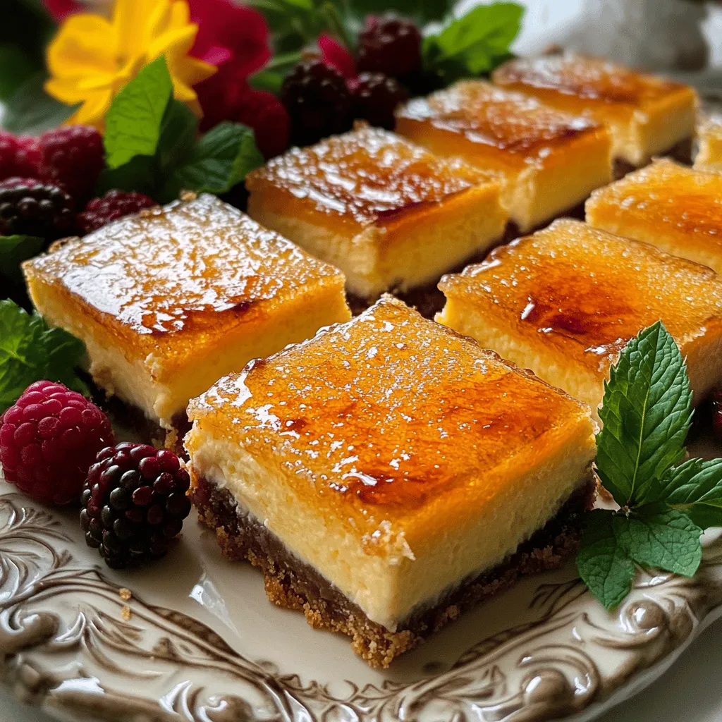 Crème Brûlée Cheesecake Bars Indulgent Dessert Recipe