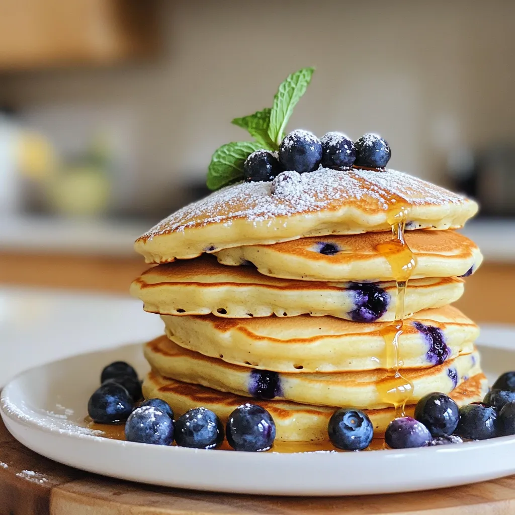 Lemon Blueberry Ricotta Pancakes Fresh and Fluffy