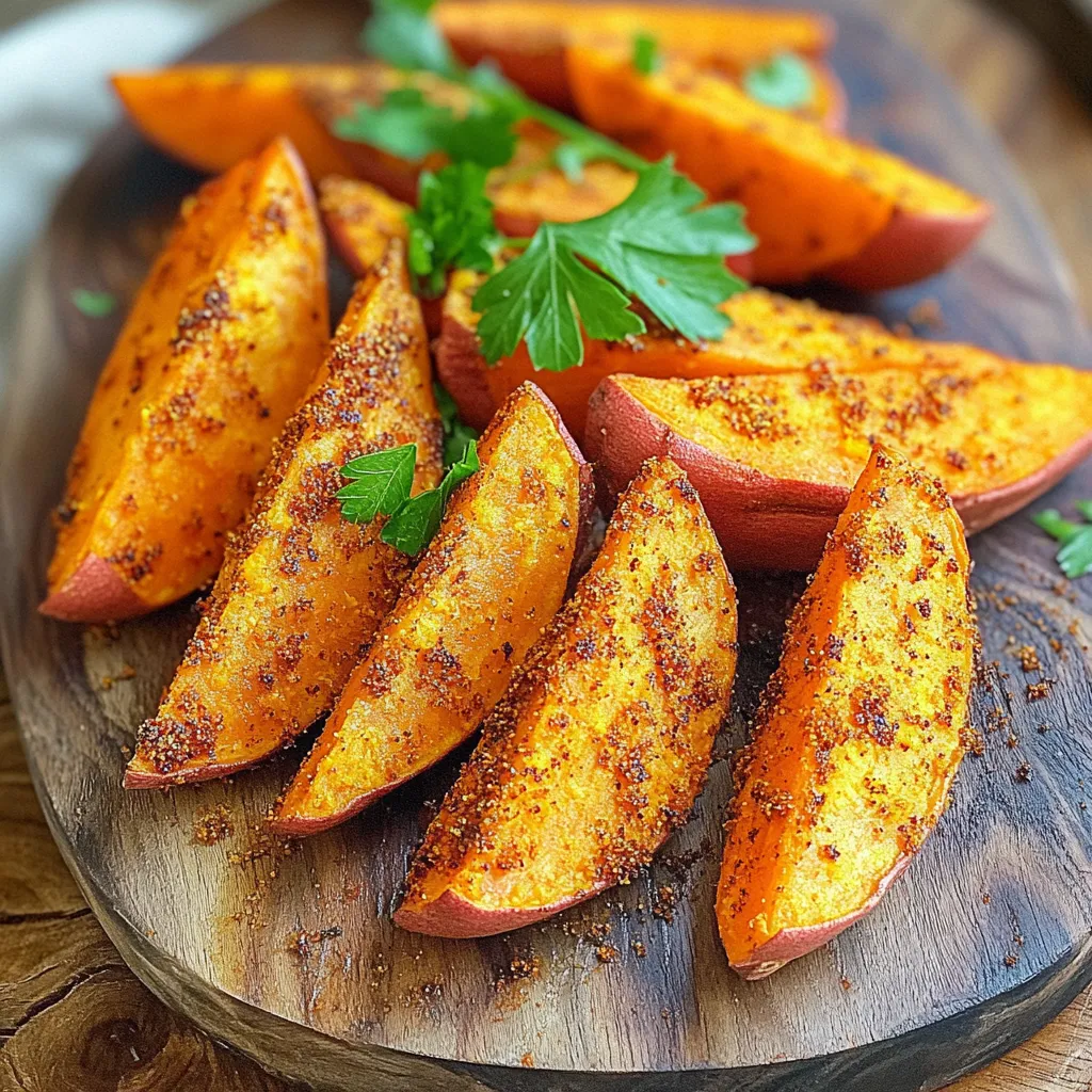 Air Fryer Cajun Sweet Potato Wedges Crispy Delight
