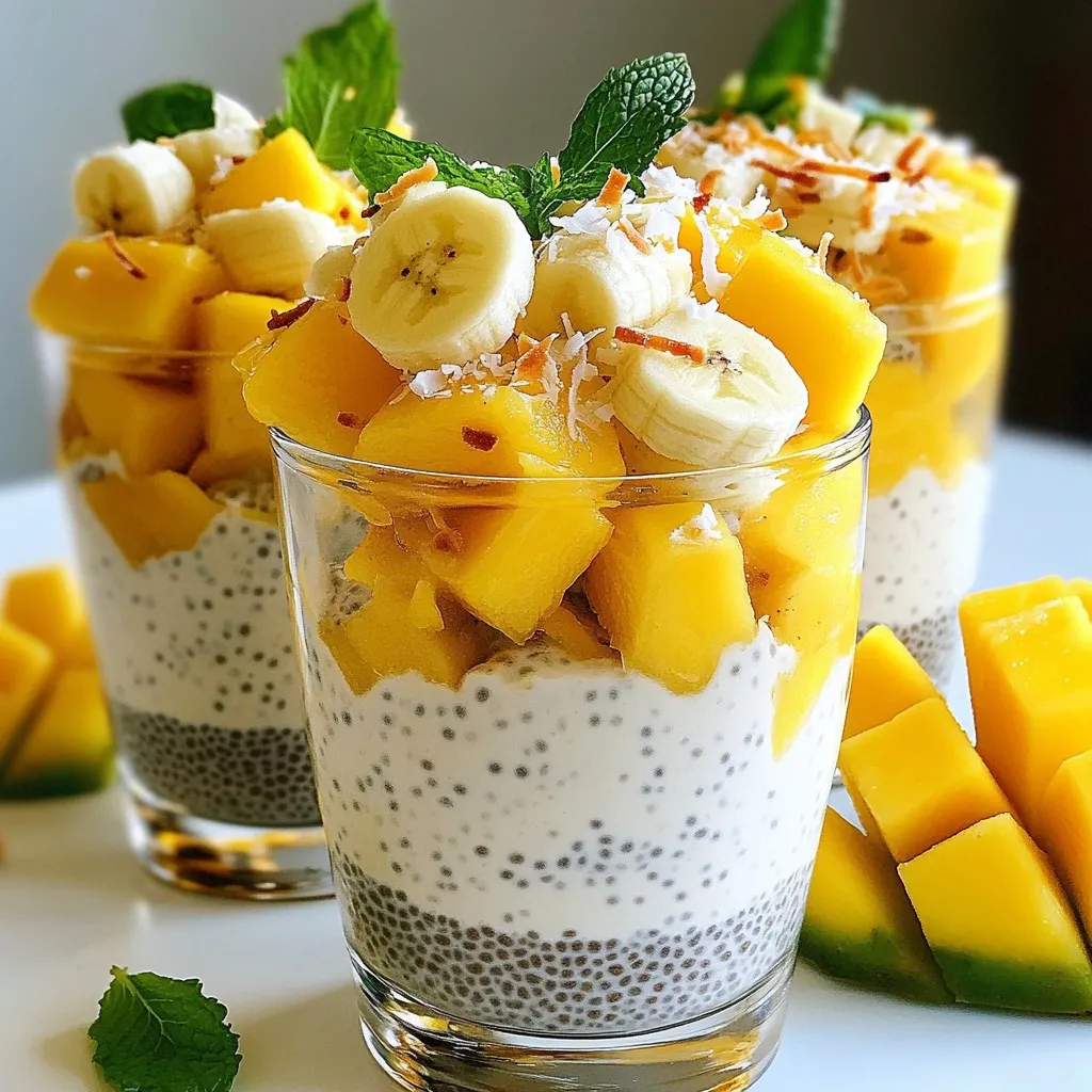 Tropical Coconut Chia Parfait Delicious and Nutritious