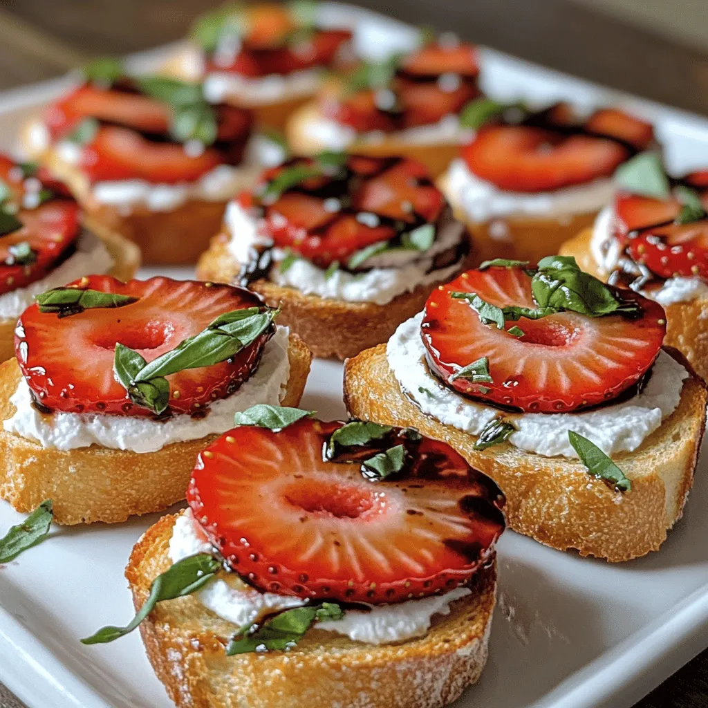 To make Easy Strawberry Crostini, you will need the following ingredients: