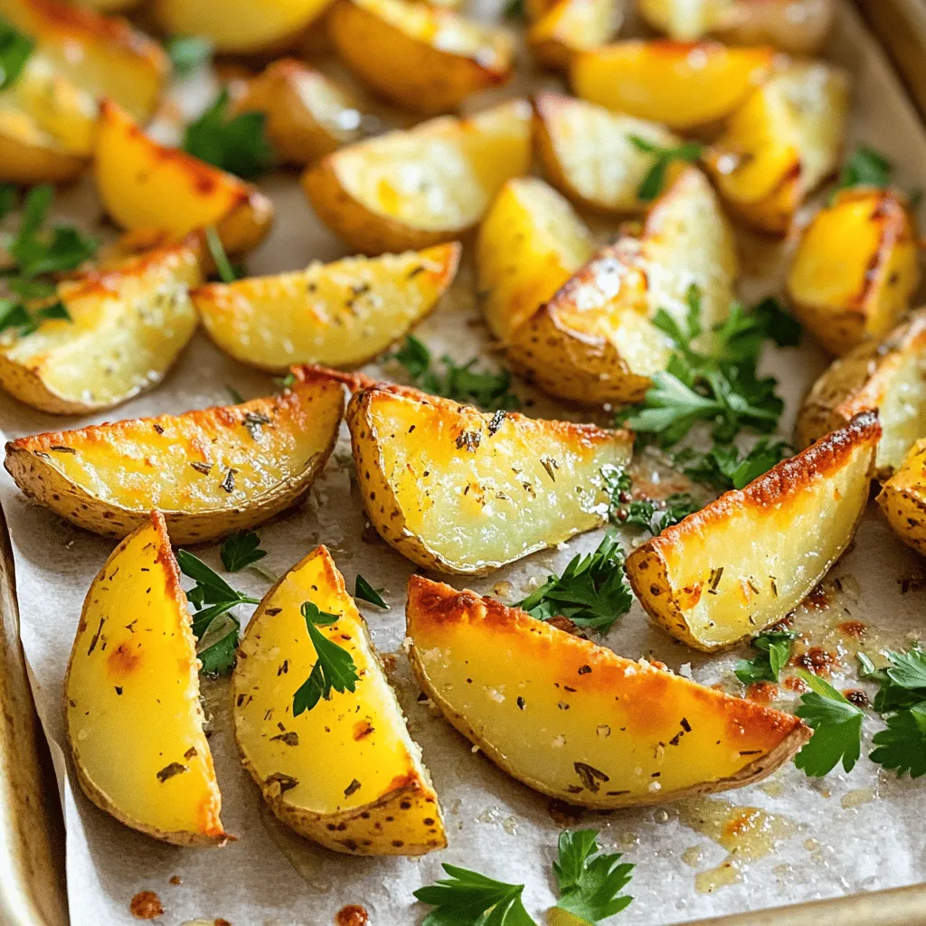 Garlic Roasted Potato Wedges Crispy and Flavorful Treat